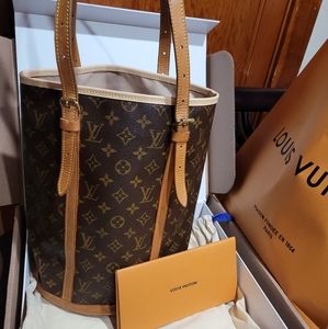Louis Vuitton Brown and Tan Monogram Bag